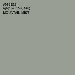 #989E92 - Mountain Mist Color Image